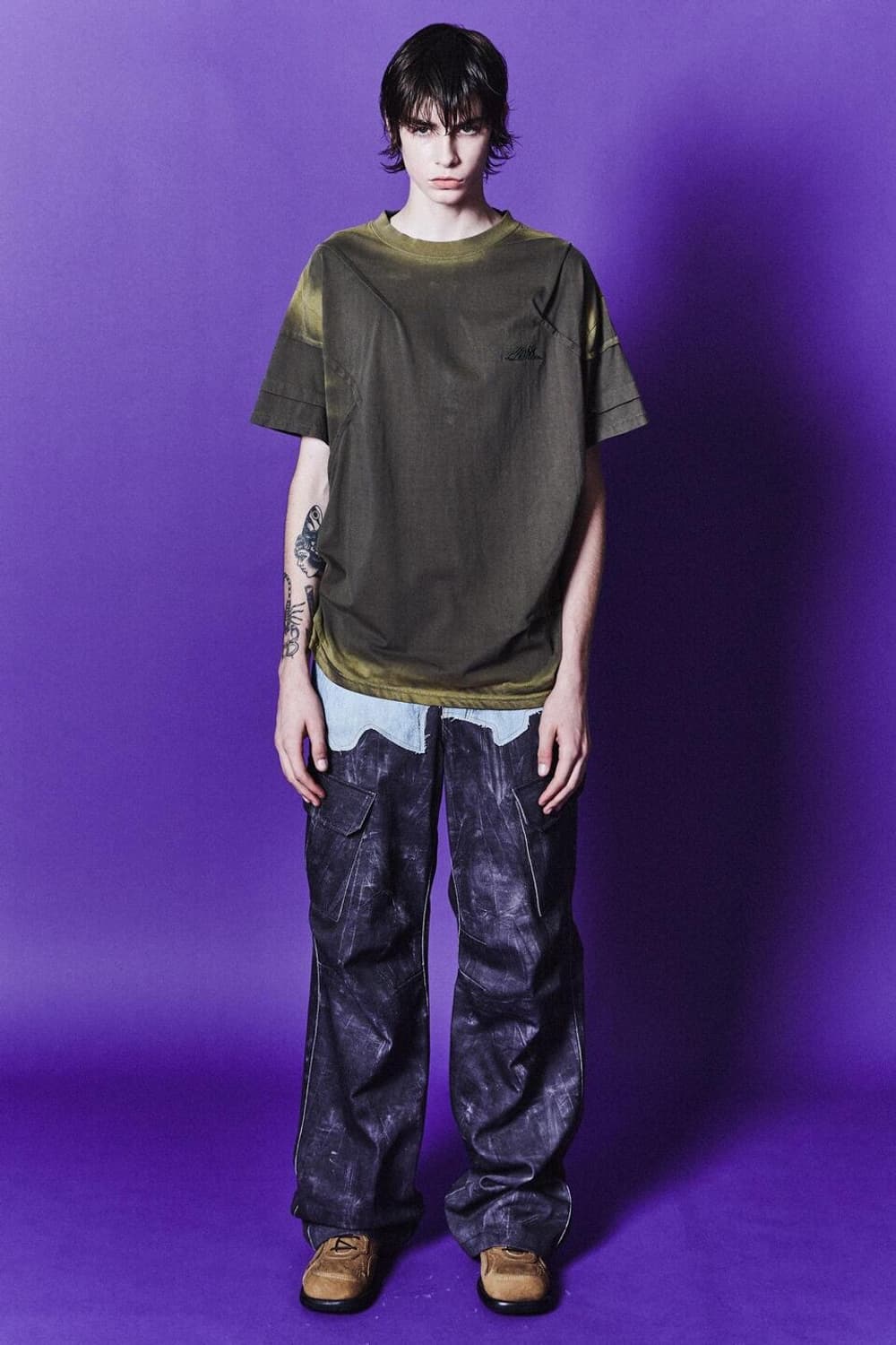 MARDRO GRADIENT T-SHIRTS / Khaki 상품이미지2