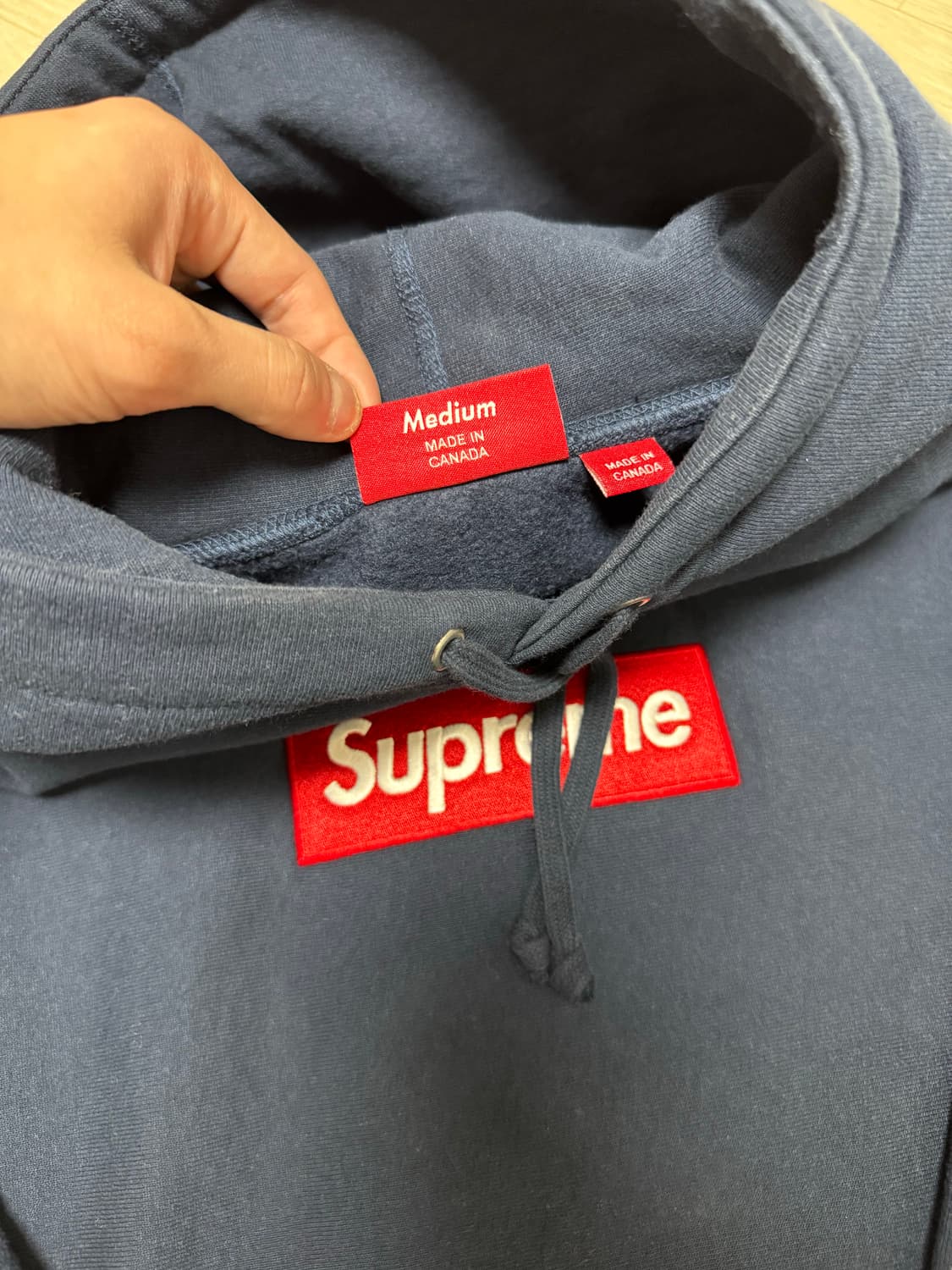 슈프림 박스로고 후드티 24FW 네이비(M) 상품이미지4