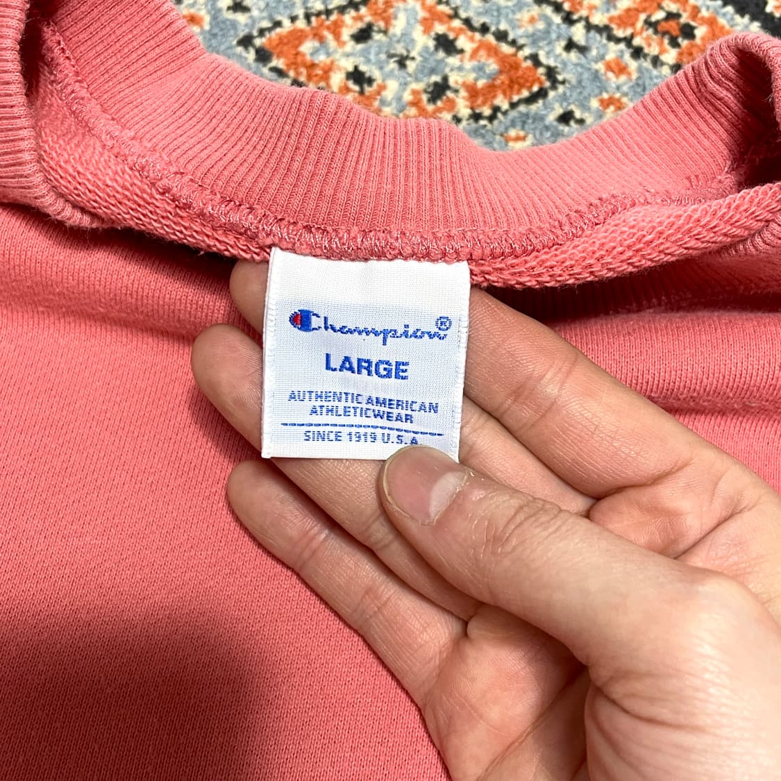 챔피온 인디 핑크 쭈리 맨투맨 여성L 상품이미지4