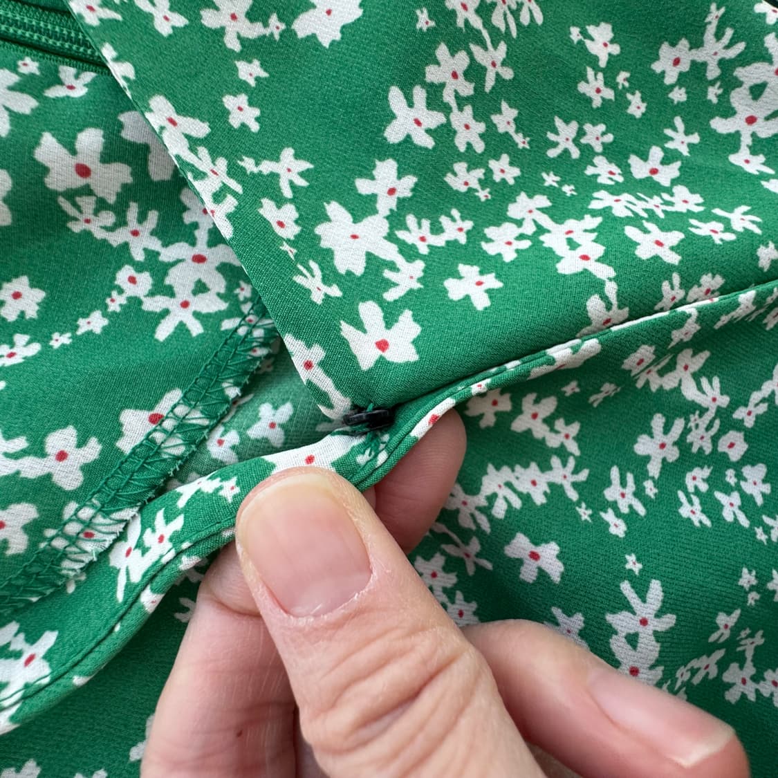 그린 플라워패턴 반팔 롱원피스 S 상품이미지8