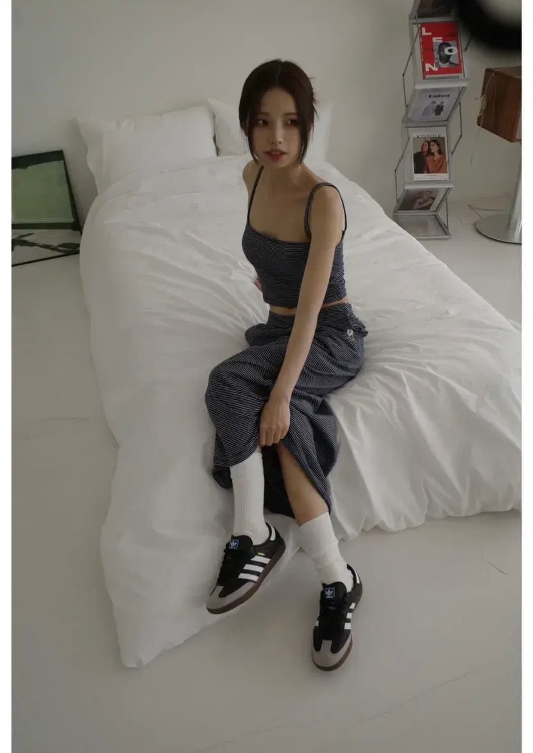 플리즈노팔로우 Y2k Betty stripes skirt set up 상품이미지2