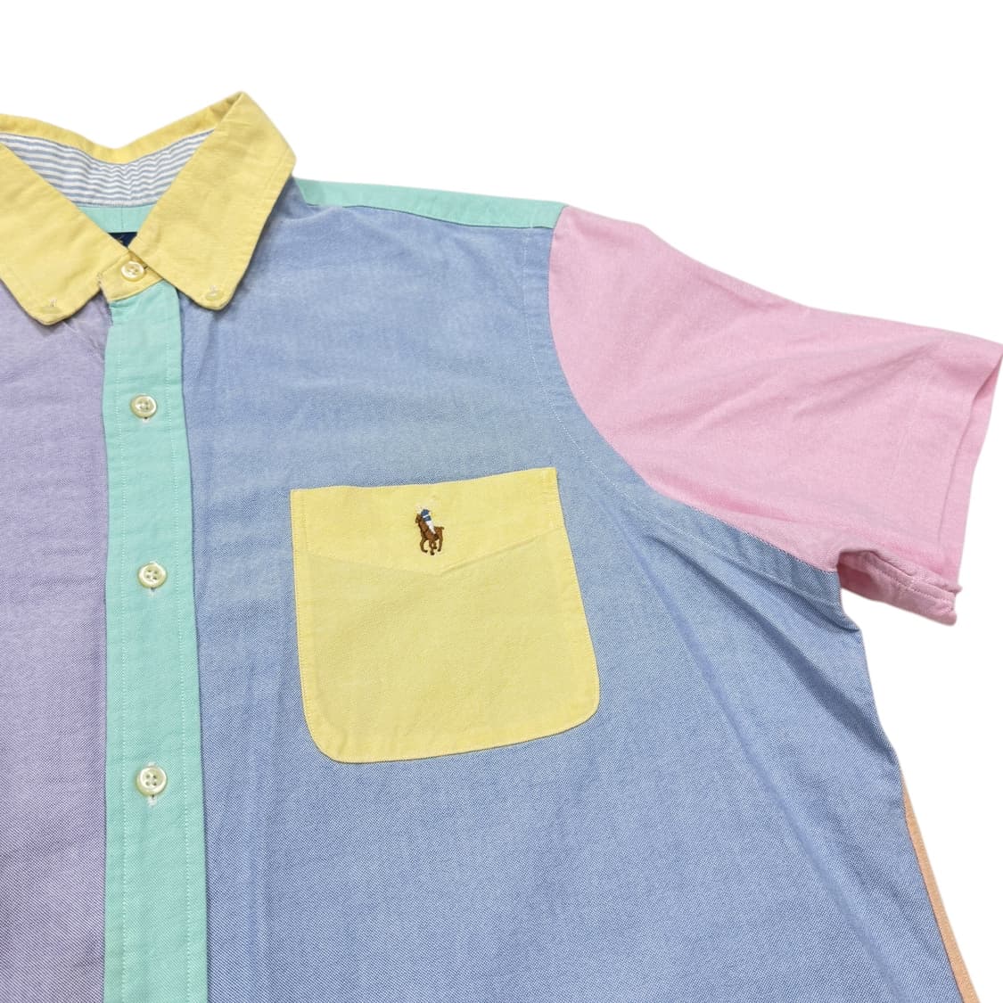 폴로 랄프로렌 QR 옥스퍼드 멀티컬러 포켓 반팔셔츠 남방 L 상품이미지2