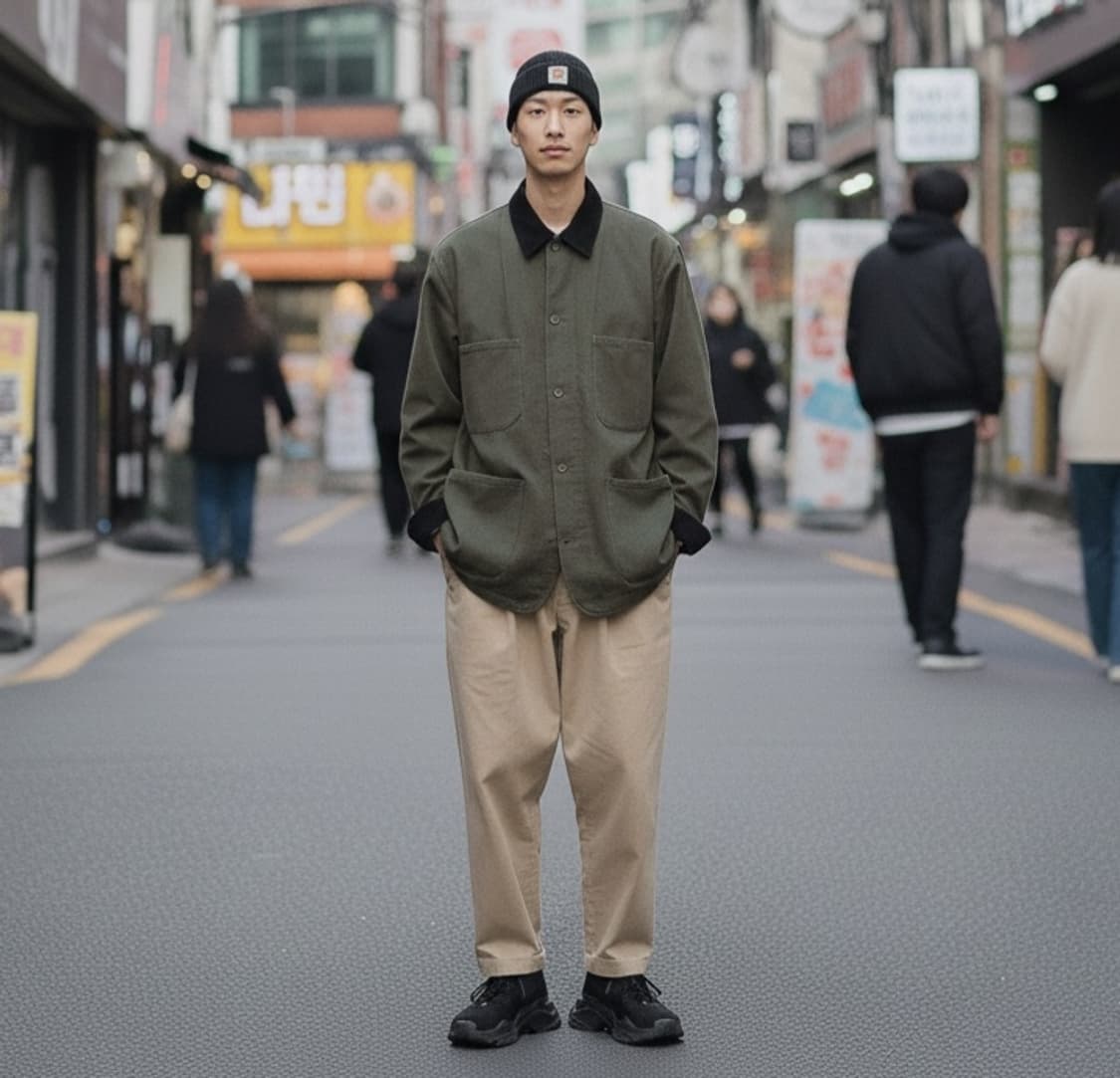 유니클로 옥스포드 헤비 하프워크 자켓 상품이미지1