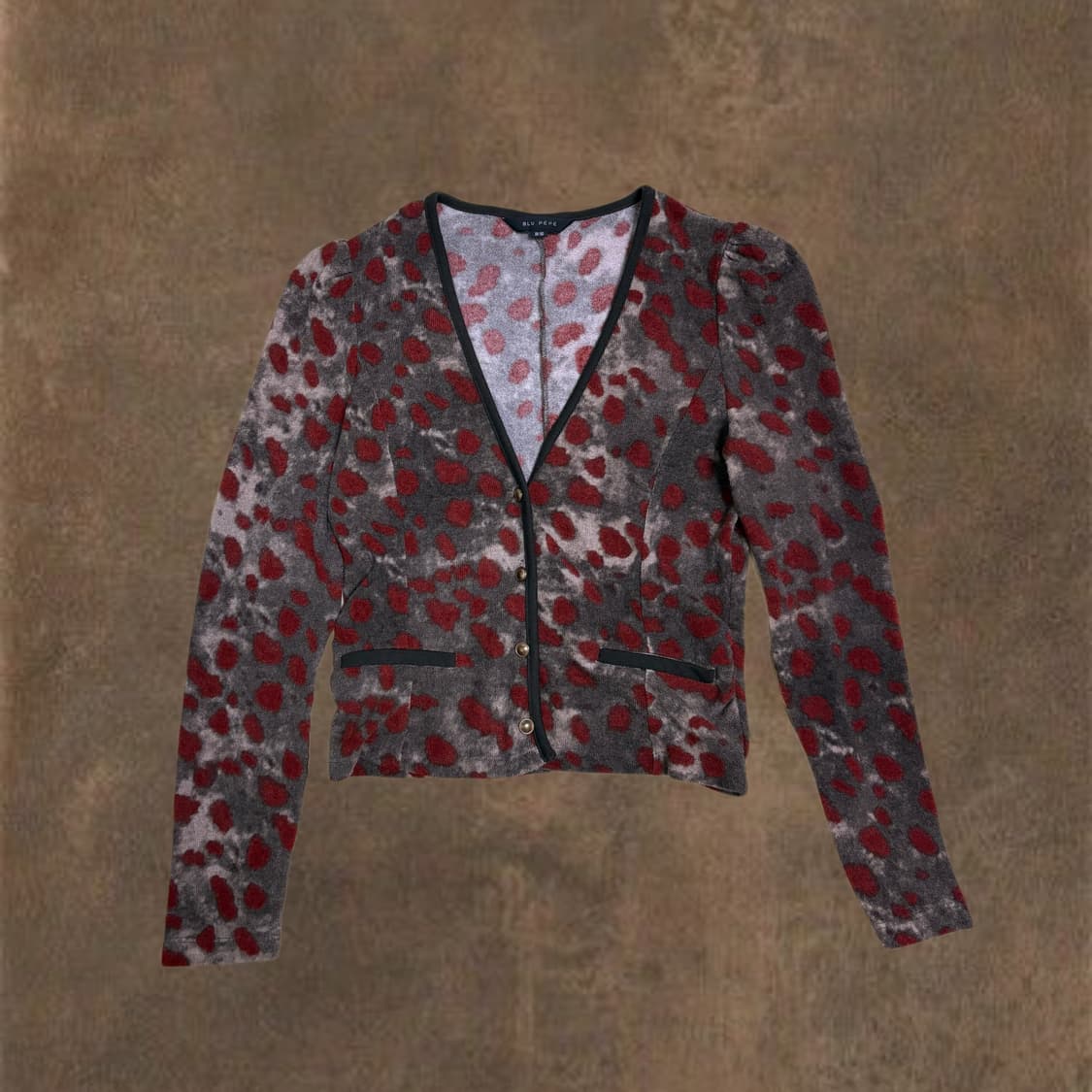 빈티지 레드 도트 가디건 상품이미지1