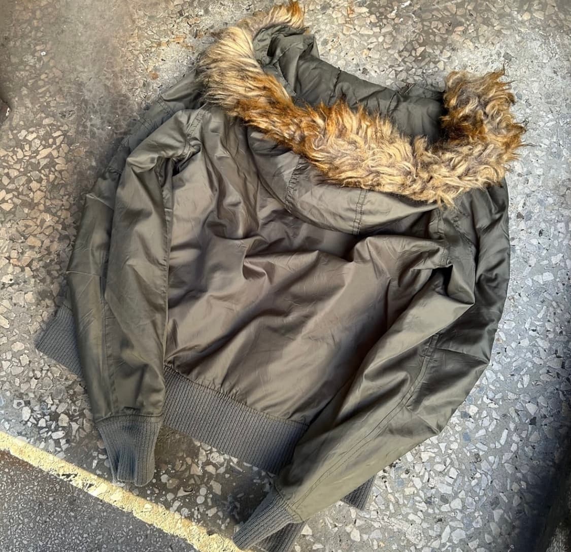 일본 빈티지 숏 카키 야상 퍼  상품이미지2