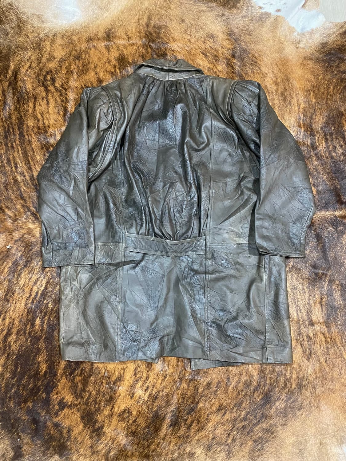 VTG leather double jacket 상품이미지2
