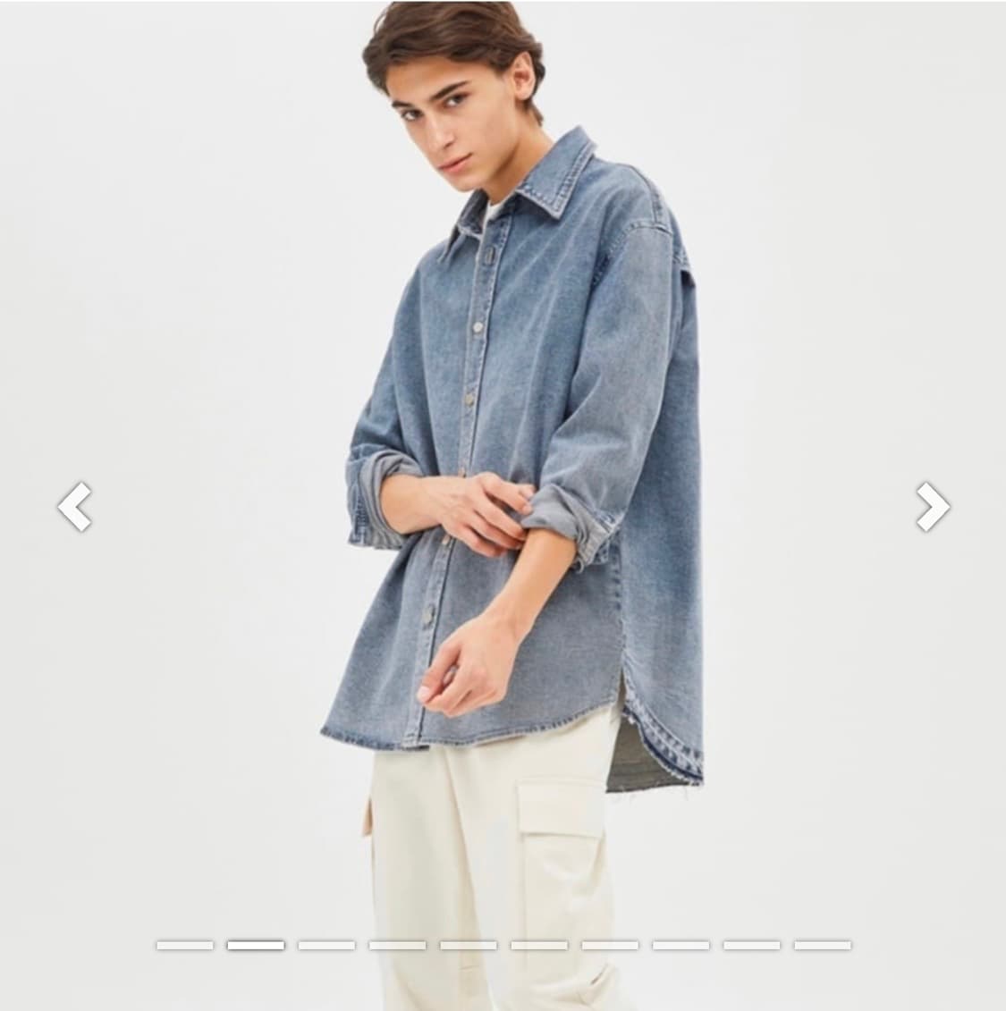 시스템(System) 20ss 빈티지 루즈핏 메탈로고 데님 셔츠 상품이미지1