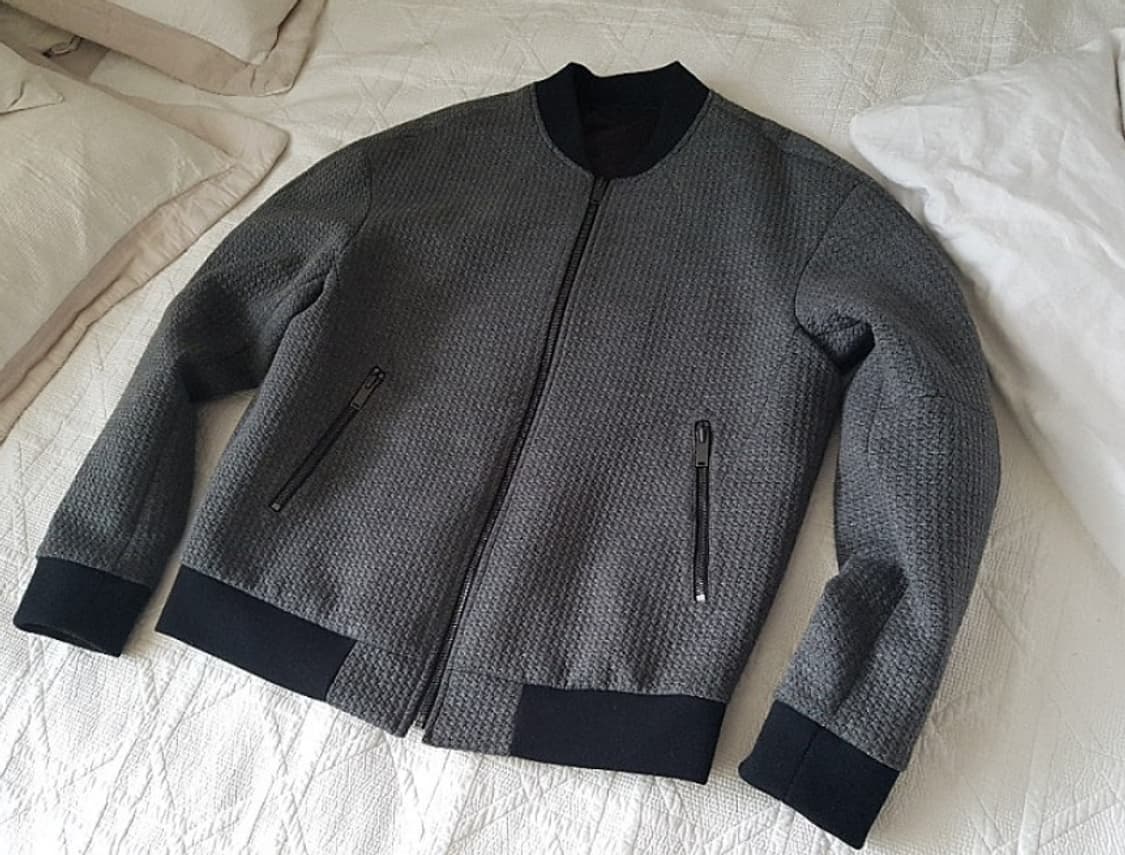 시스템 옴므 기하학 니트  블루종 점퍼 상품이미지8