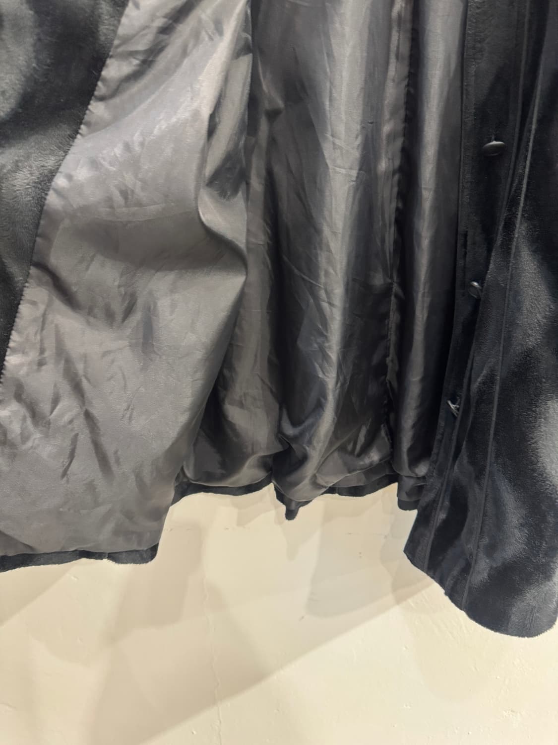 japan vintage 프래스트 페이크퍼 하프코트 상품이미지5