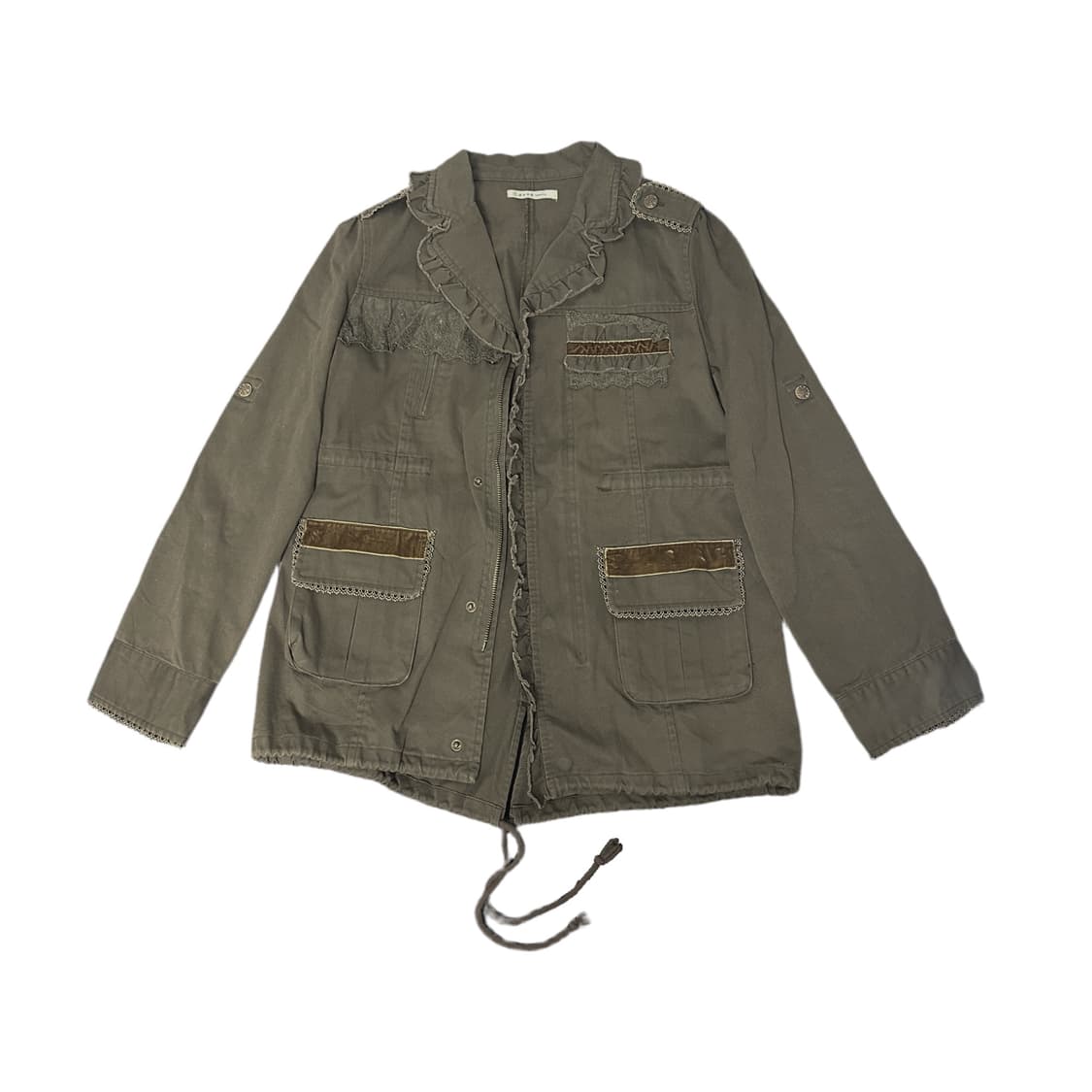 크루빈티지 액시즈팜 레이스 야상 자켓 모리걸 너드걸 상품이미지1