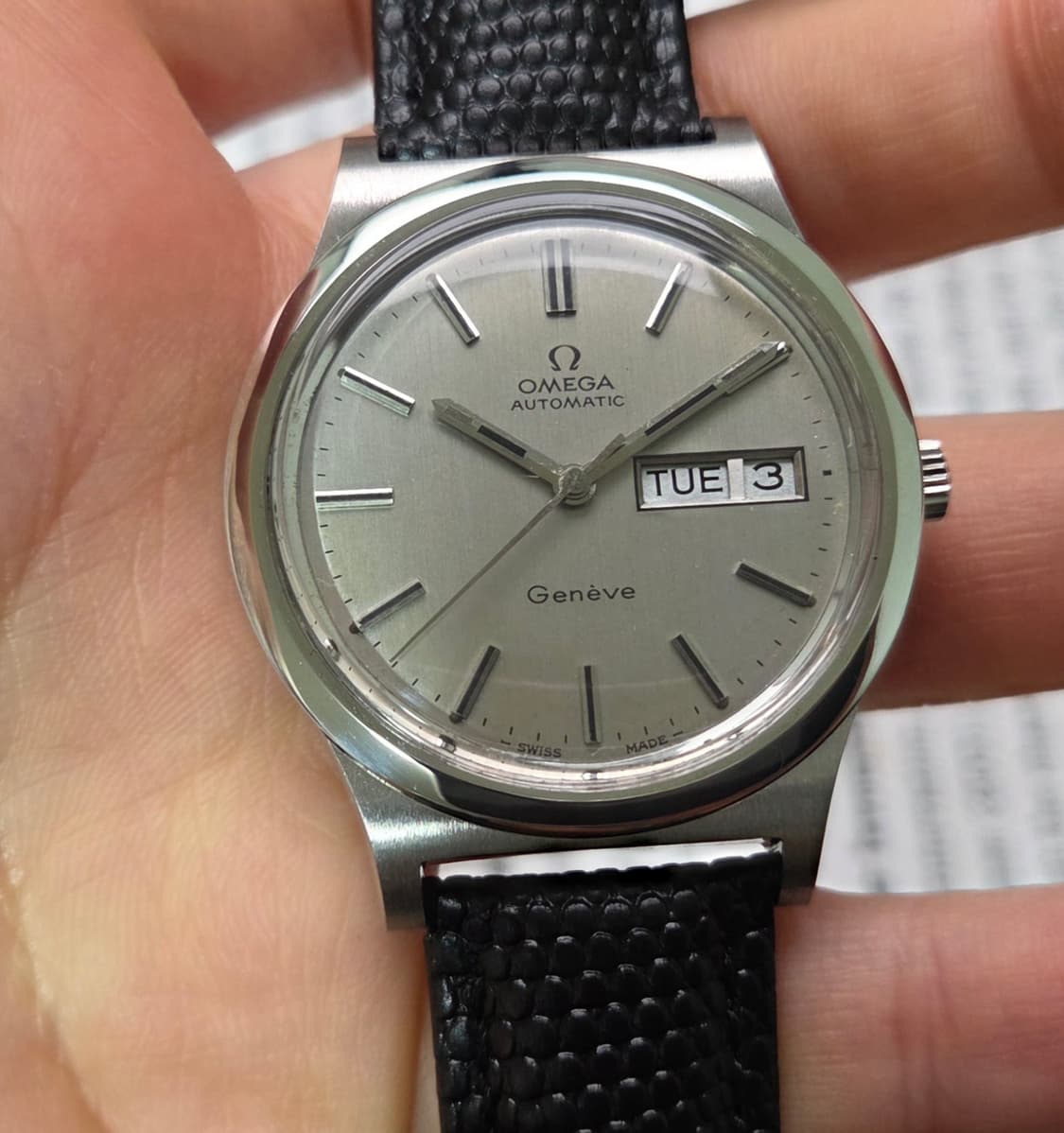 빈티지 오메가 제네브 오리지널 실버판 데이데이트 오토매틱 상품이미지4