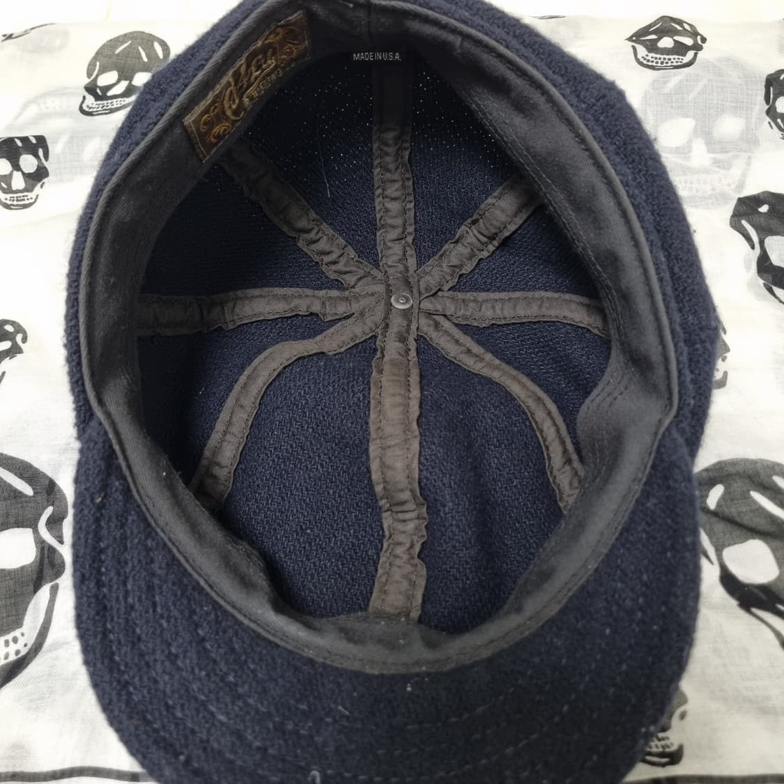 CA4LA x FIVE BROTHER 뉴스보이 캡 네이비 상품이미지4