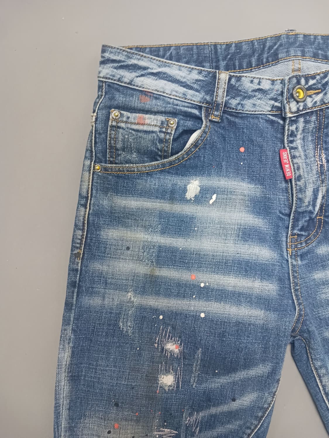 [31] 빈티지 워싱 멀티페인팅 스키니진 청바지 상품이미지2