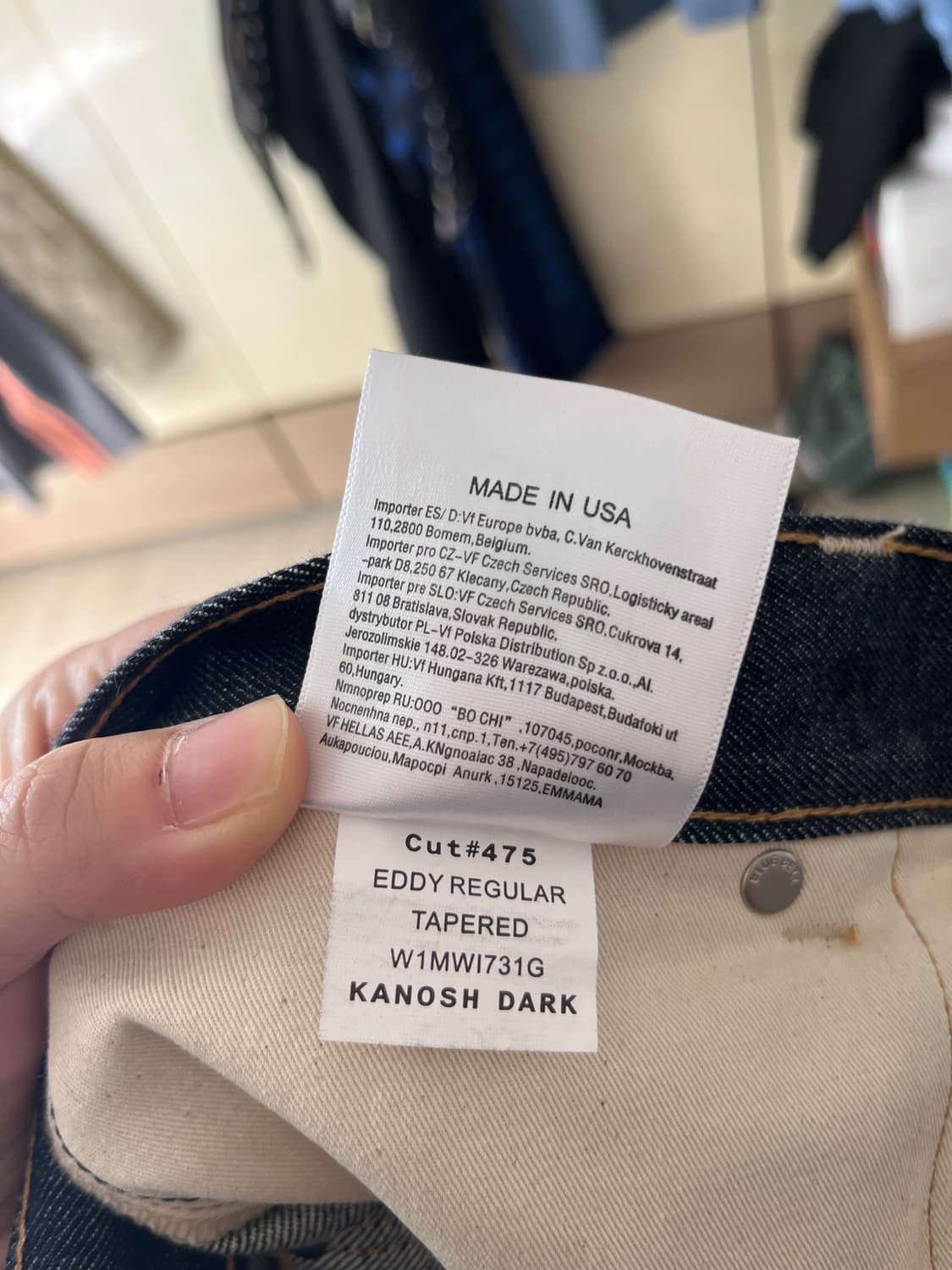 랭글러 wrangler 셀비지데님 테이퍼드핏 상품이미지2