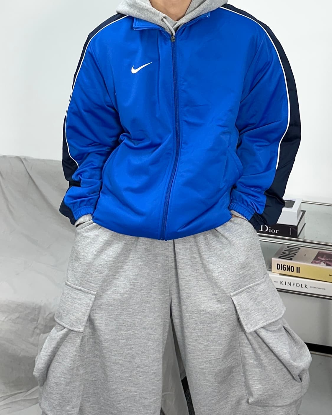 나이키 블루 사이드라인 져지 L 상품이미지1