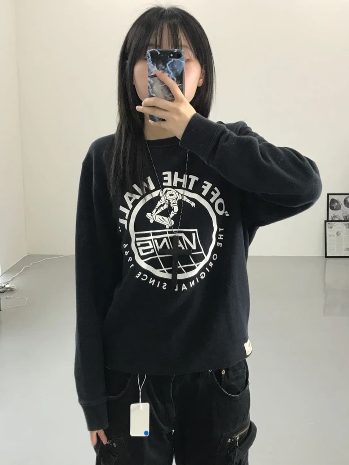 반스 off the wall 로고 롱슬리브 상품이미지1