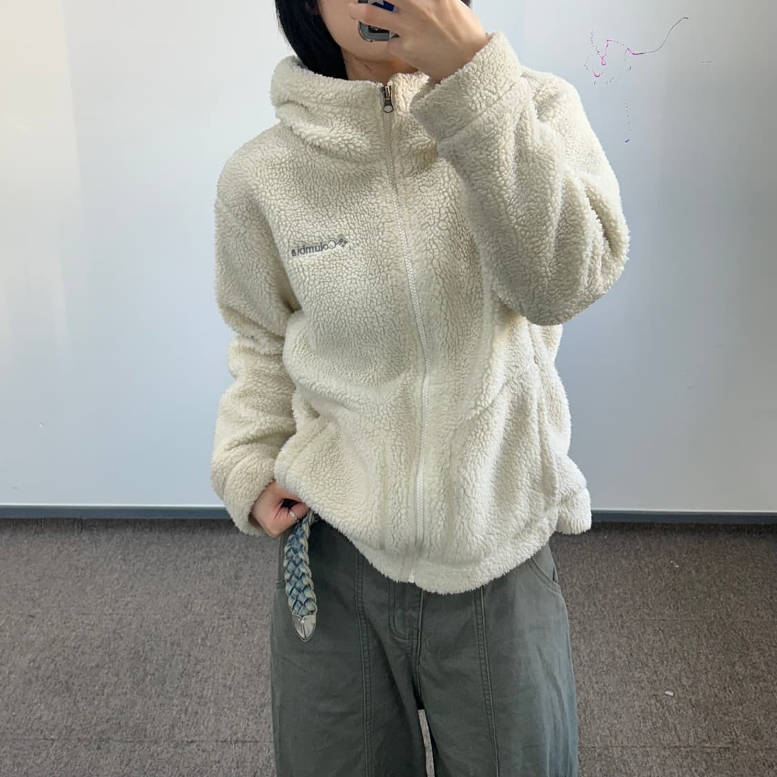 Columbia 콜롬비아 아이보리 후리스 집업 상품이미지2