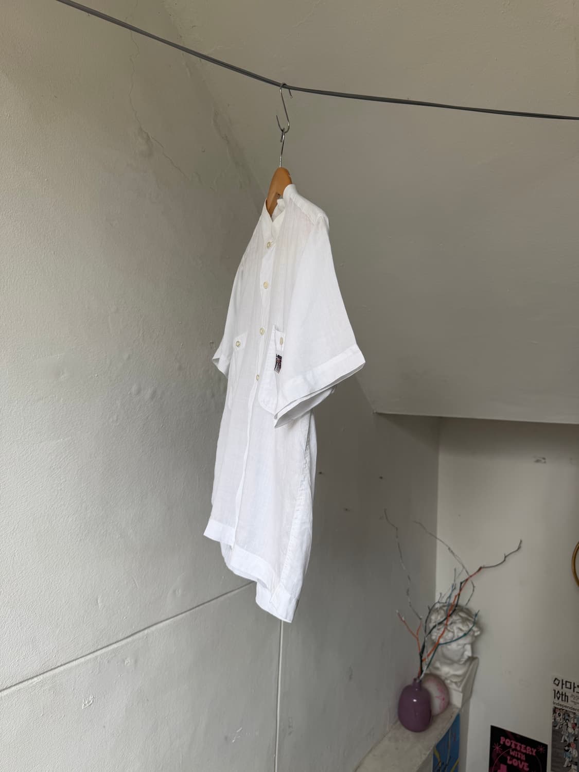 미쏘니 MISSONI 리넨 차이나카라 셔츠 상품이미지4