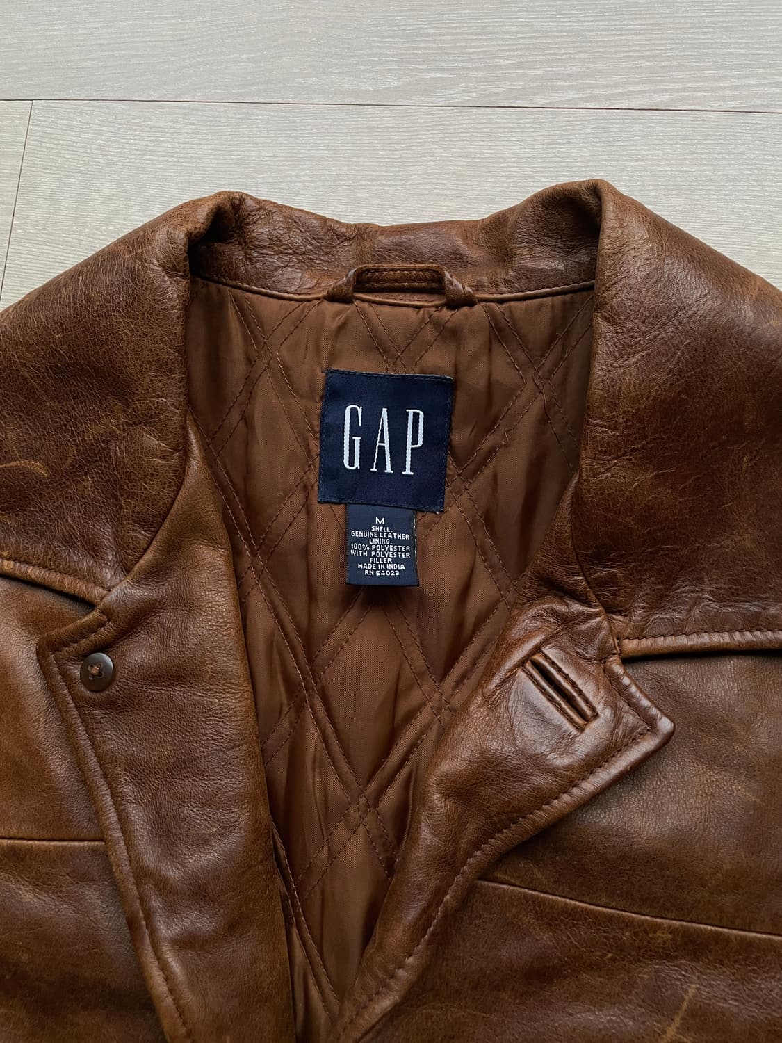 90s 올드갭 레더 카코트 브라운 gap carcoat 상품이미지3