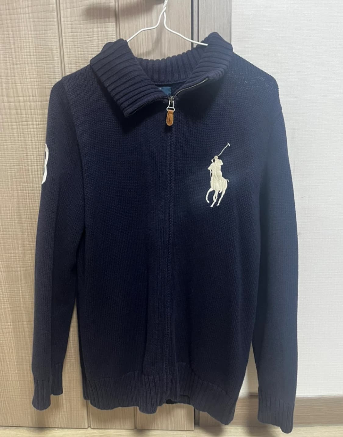 정품 폴로랄프로렌 빅포니 네이비 니트집업 상품이미지1