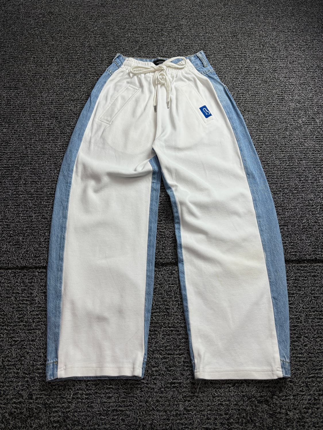 빈티지 데님 스웻 믹스업 와이드 팬츠 2555 상품이미지2