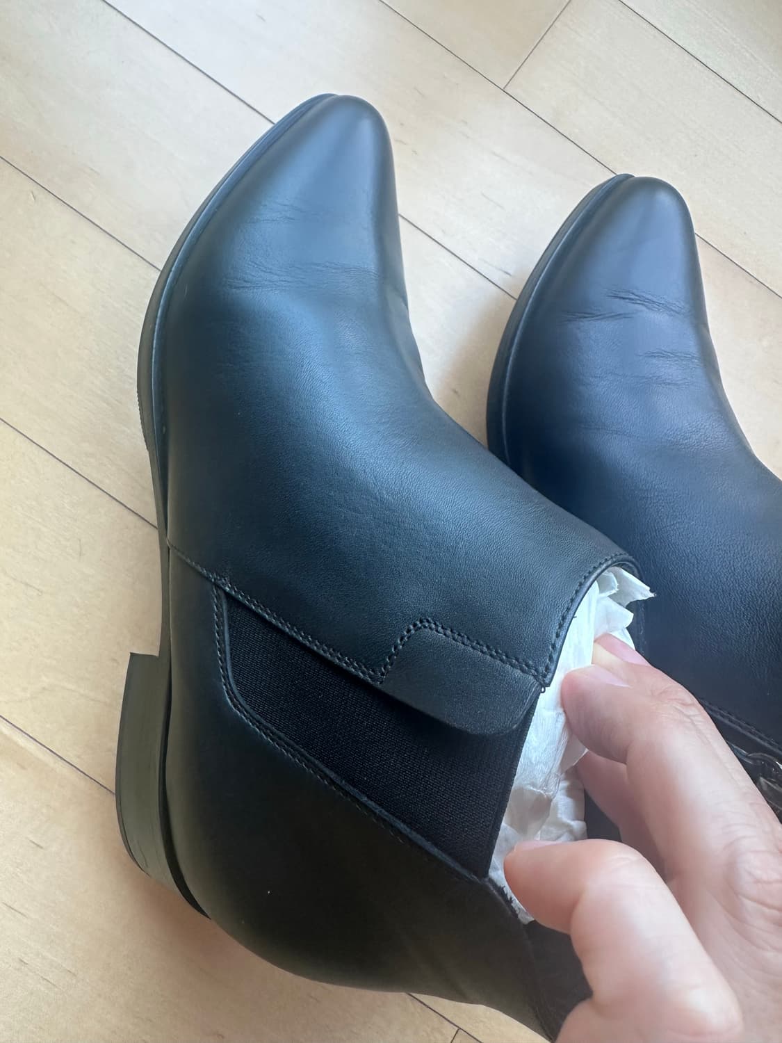 쥬세페 자노티 블랙 가죽 앵클 부츠 35 1/2 (정품, 새상품) 상품이미지7