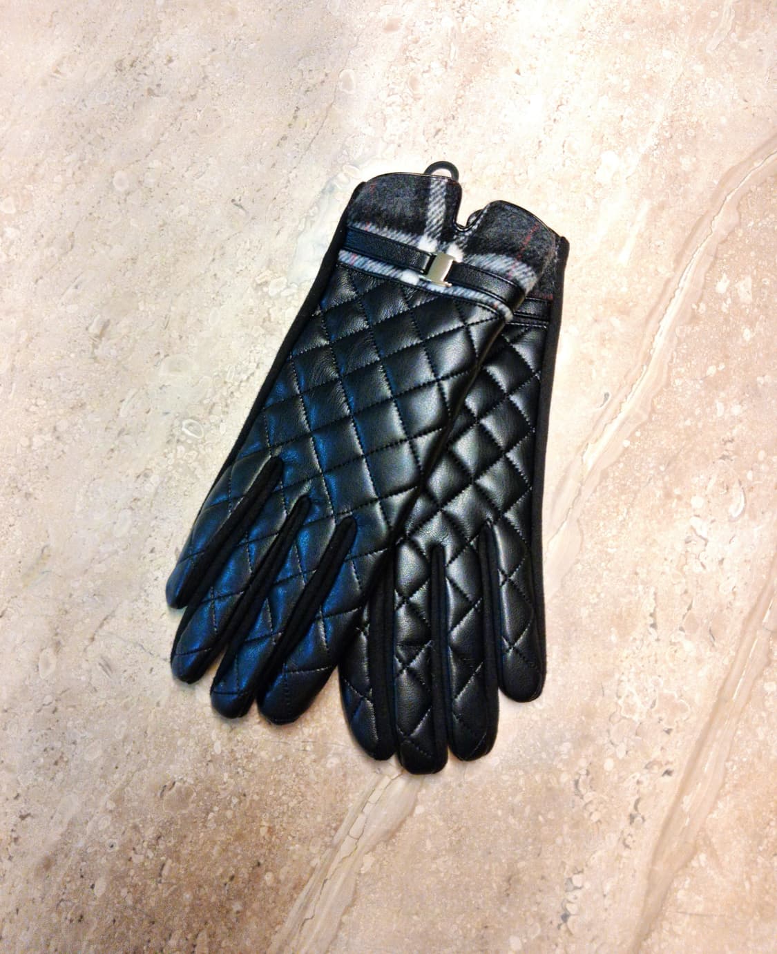 퀼팅 레더 여성용 장갑 (새상품) 상품이미지4