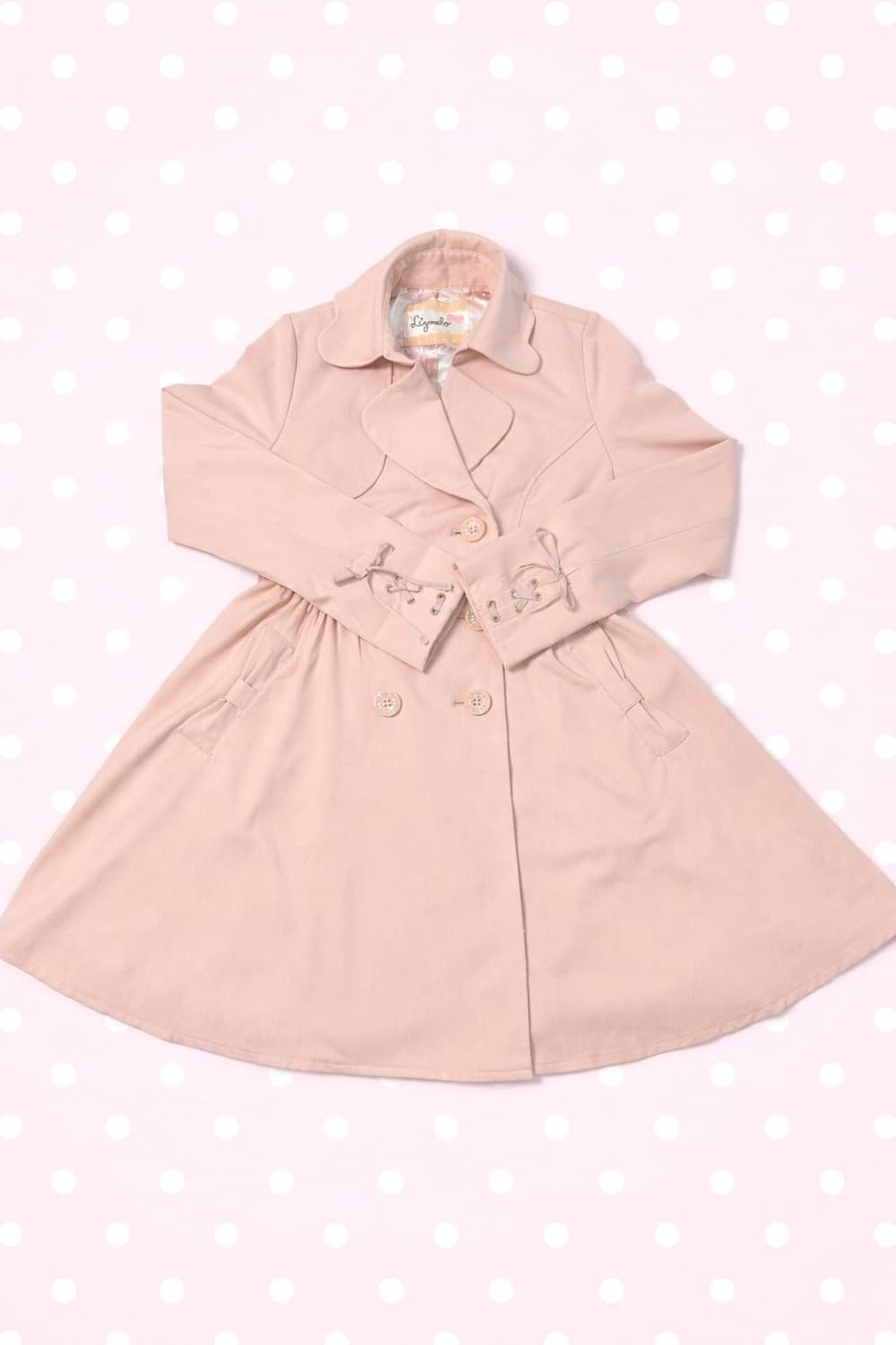 4/5까지 할인💖) 리즈리사 리즈멜로 핑크 트렌치 코트 상품이미지1