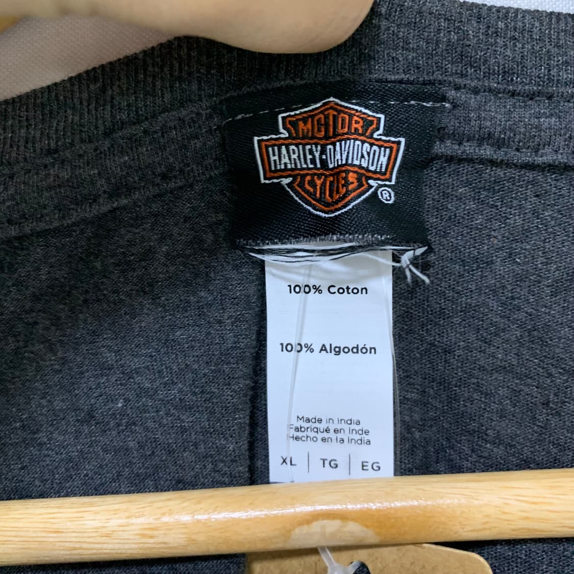 할리데이비슨 빈티지 차콜 반팔 티셔츠 y2k 남녀공용 XL 상품이미지4