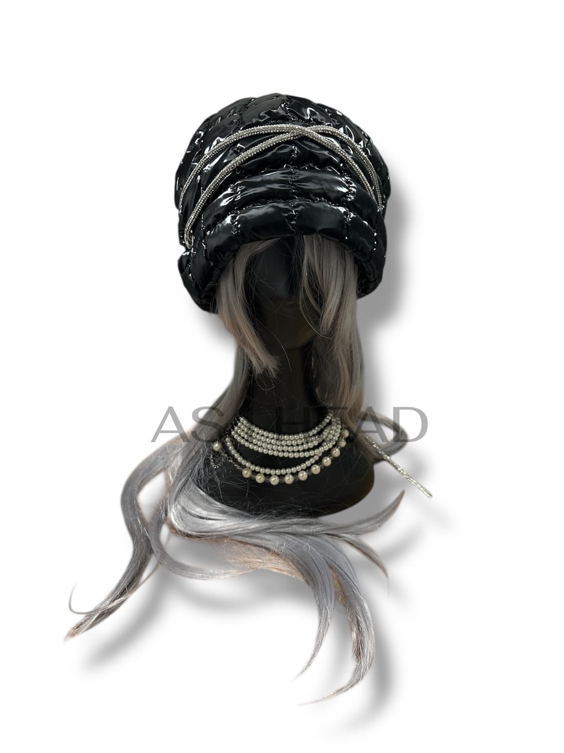 유광 퀄팅 패딩 아일렛 핸드메이드 비니 상품이미지5