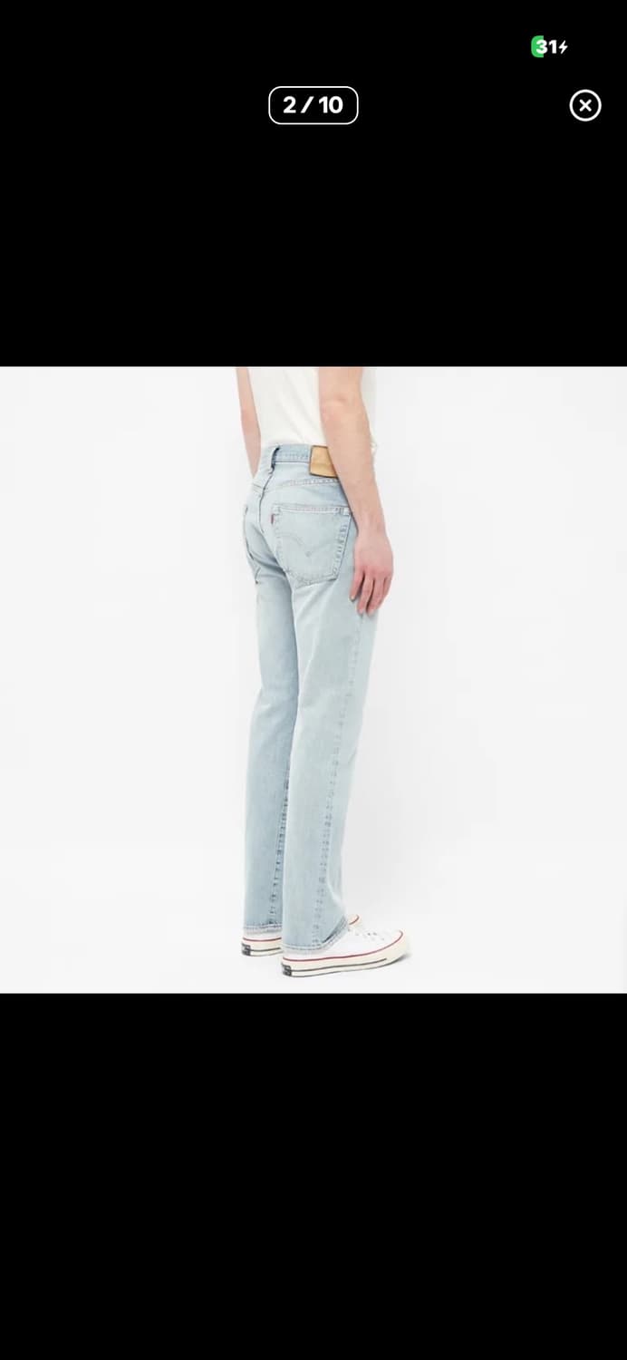 리바이스 lvc 1947 501 -0203 연청 30x32 바지수선 상품이미지2