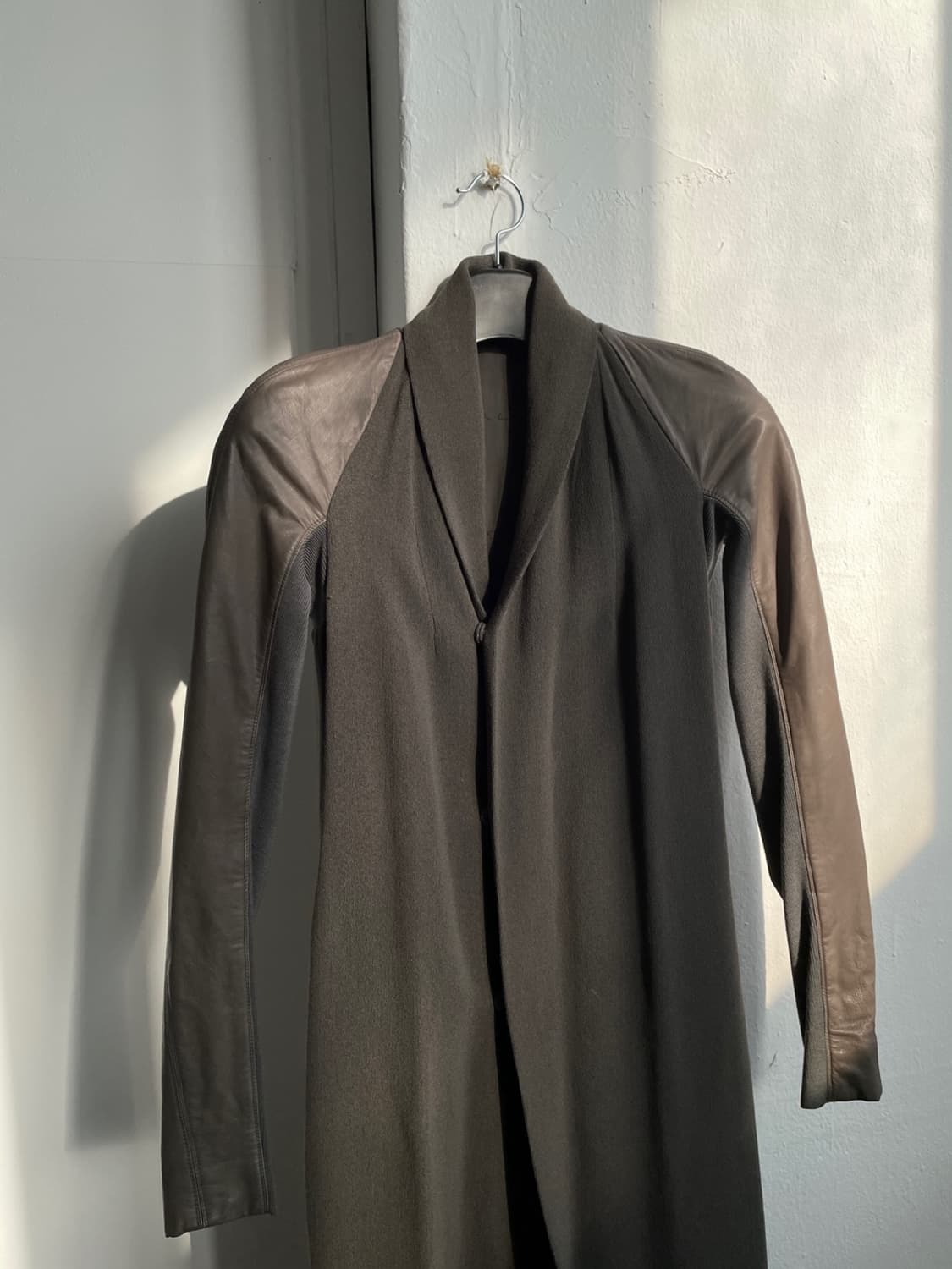 Rick Owens Leather Mixed Coat 상품이미지3