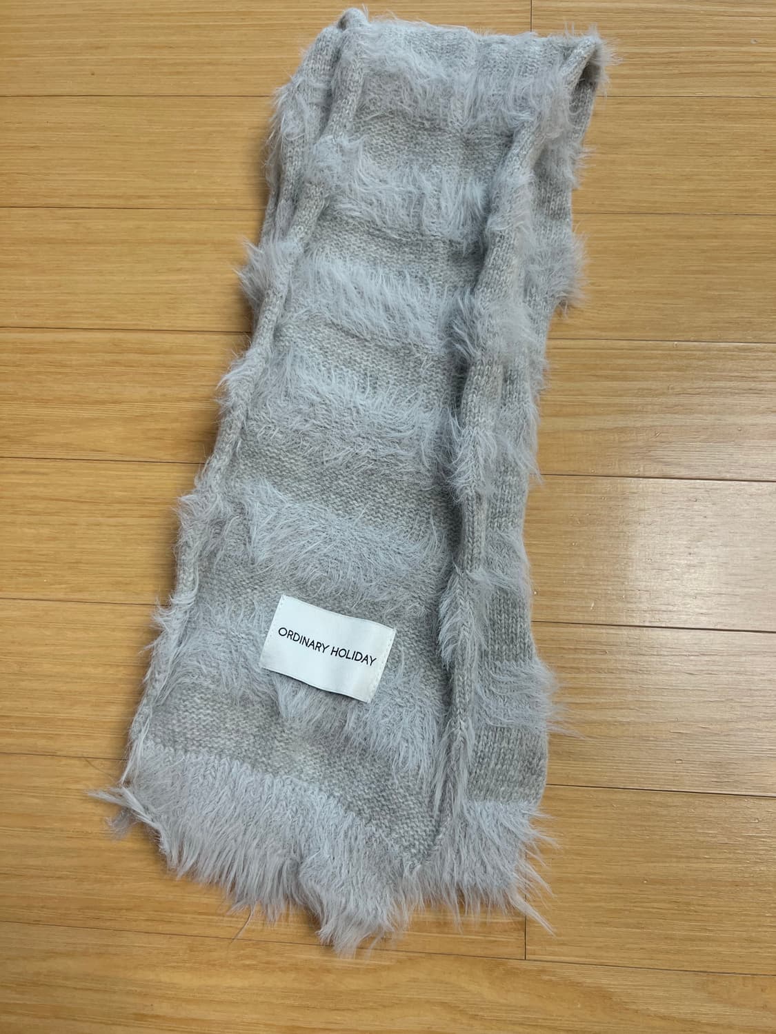 오디너리홀리데이 플러피 스트라이프 머플러 목도리 멜란지 상품이미지5