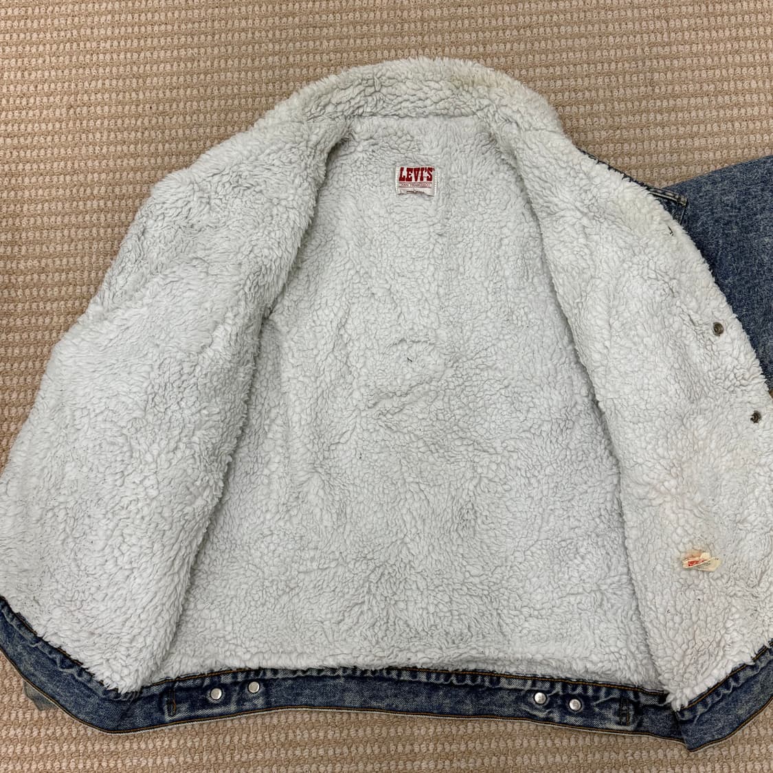 리바이스 워싱 트러커 쉐르파 데님 자켓 80년대 USA 상품이미지5