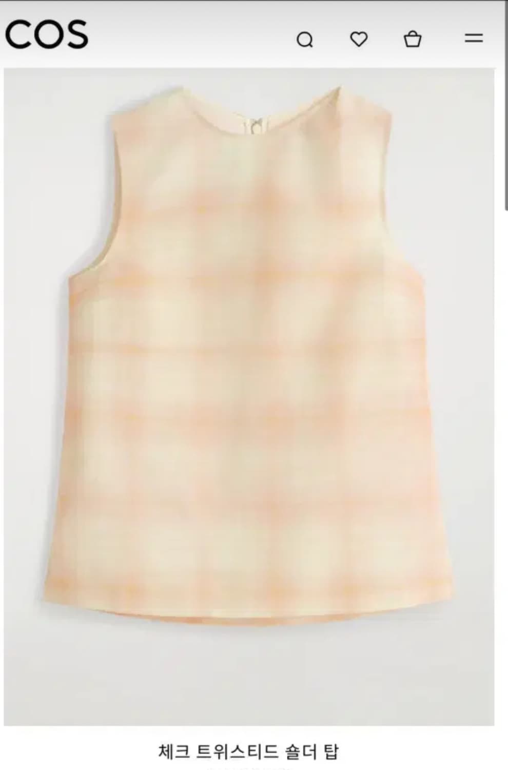 코스 체크 트위스티드 숄더 탑 34 상품이미지2