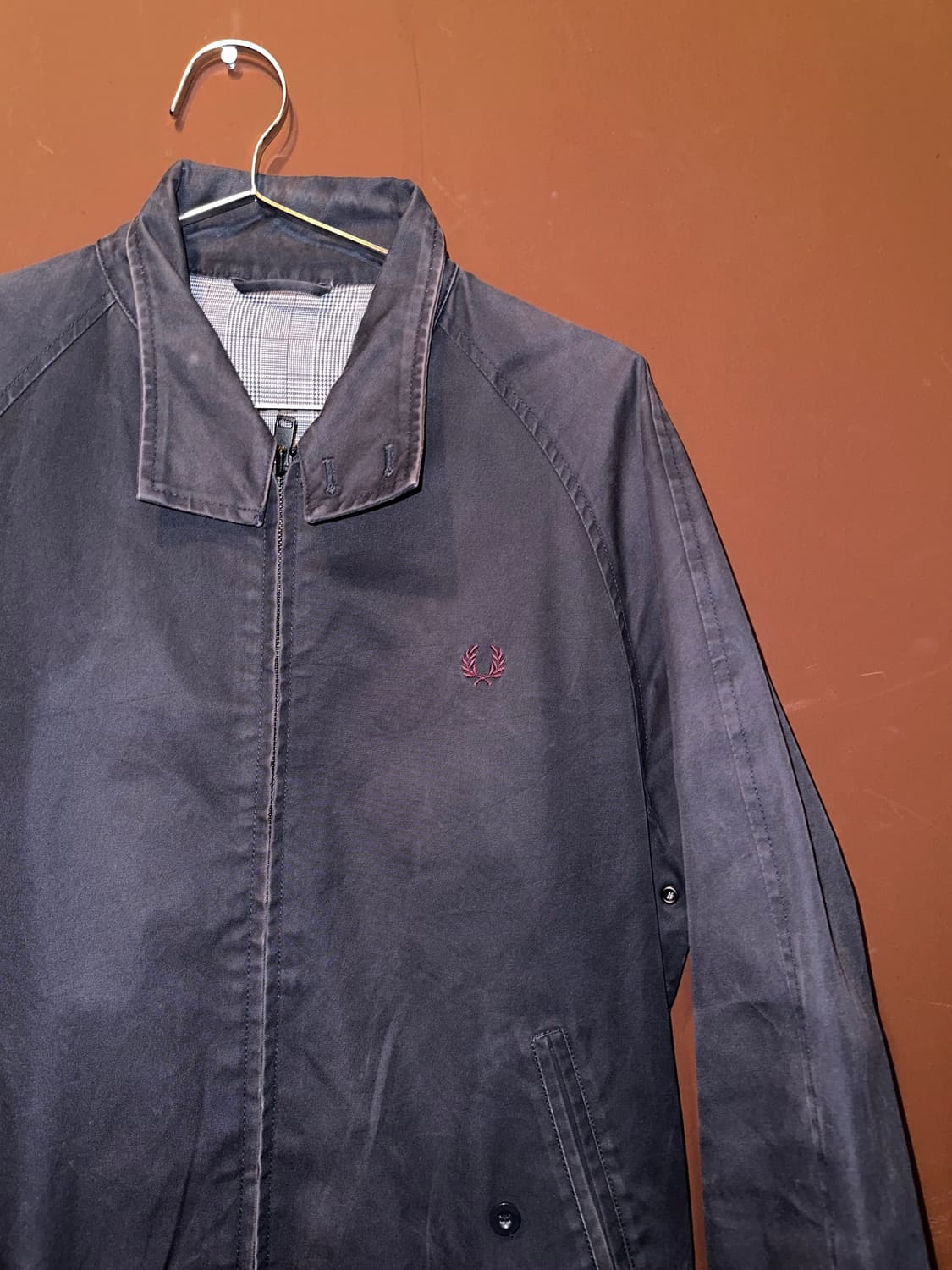 Japanese FRED PERRY navy ZP JK 상품이미지2