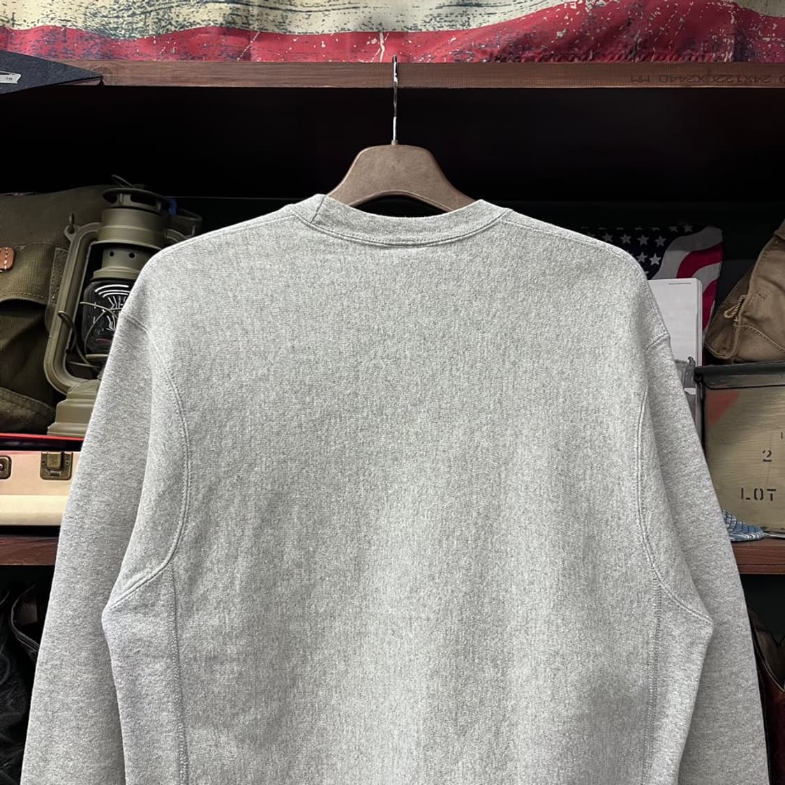 90s LEE 크로스 그레인 프린팅 리버스위브 스웻 맨투맨 상품이미지4