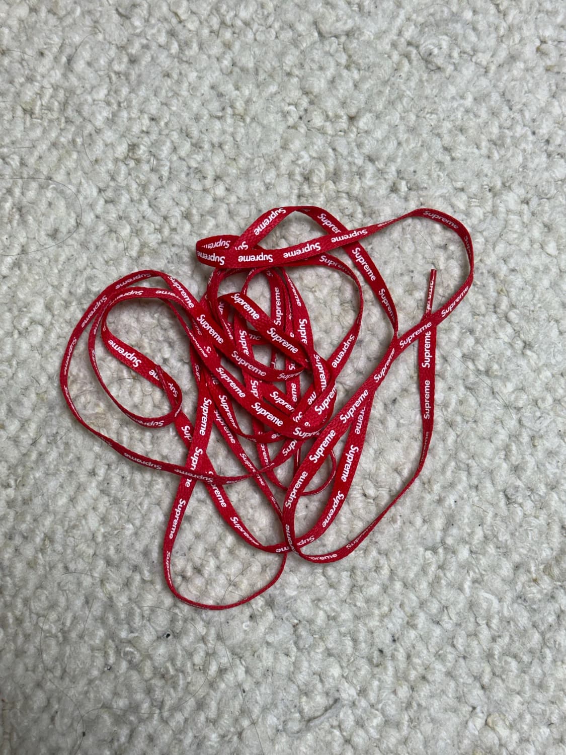 나이키 슈프림 레드 슈레이스 운동화 상품이미지1