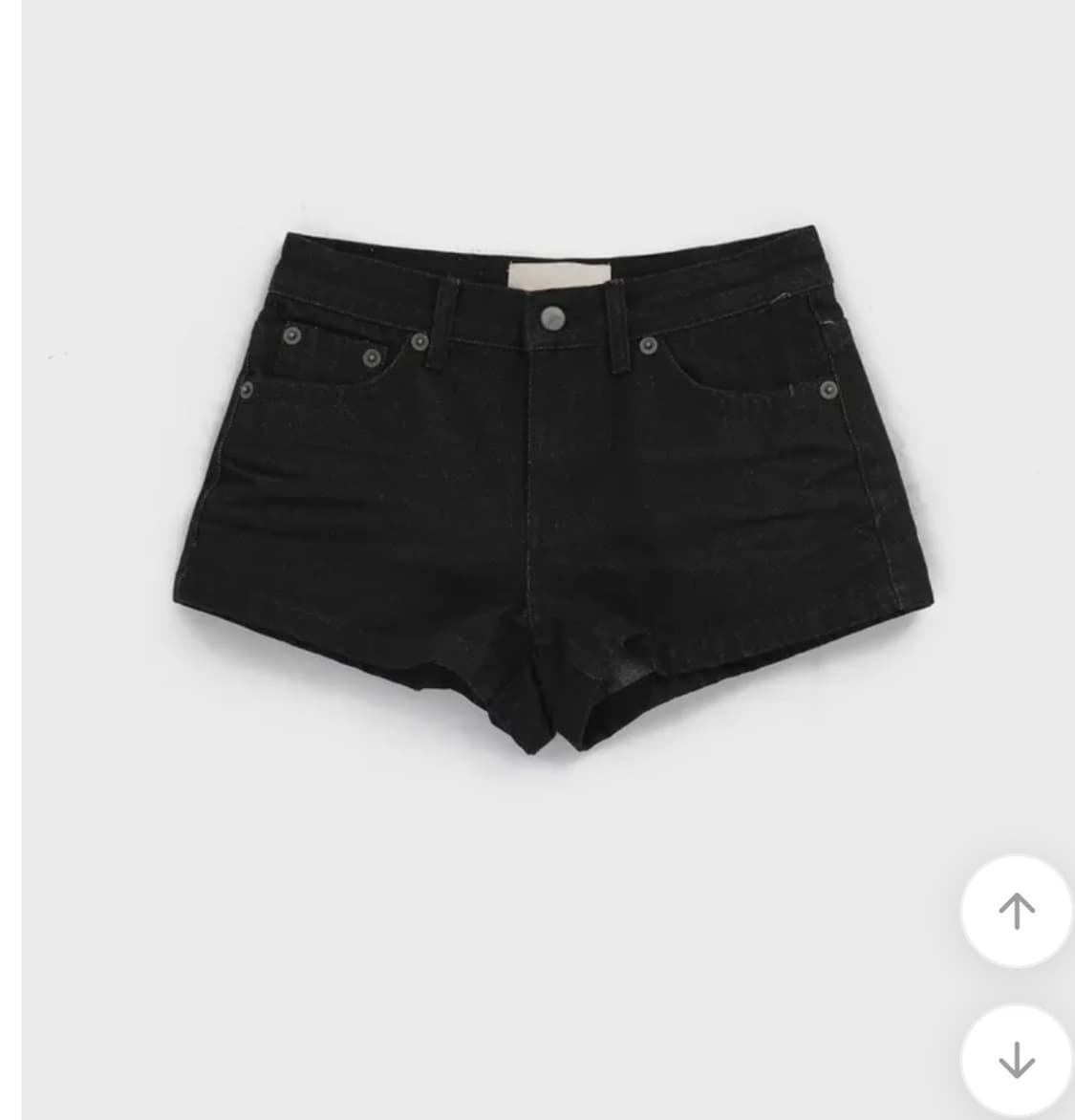 ootj 반바지 블랙업 핫크 논페이드 숏 데님팬츠 흑청 상품이미지1