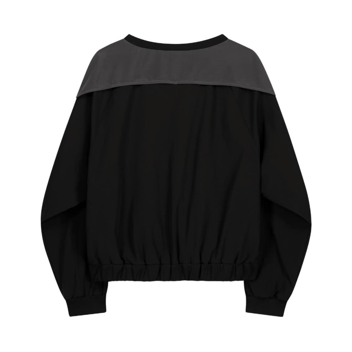 OJOS 오호스 레이어드 메쉬 나일론 스웻셔츠 블랙 상품이미지2