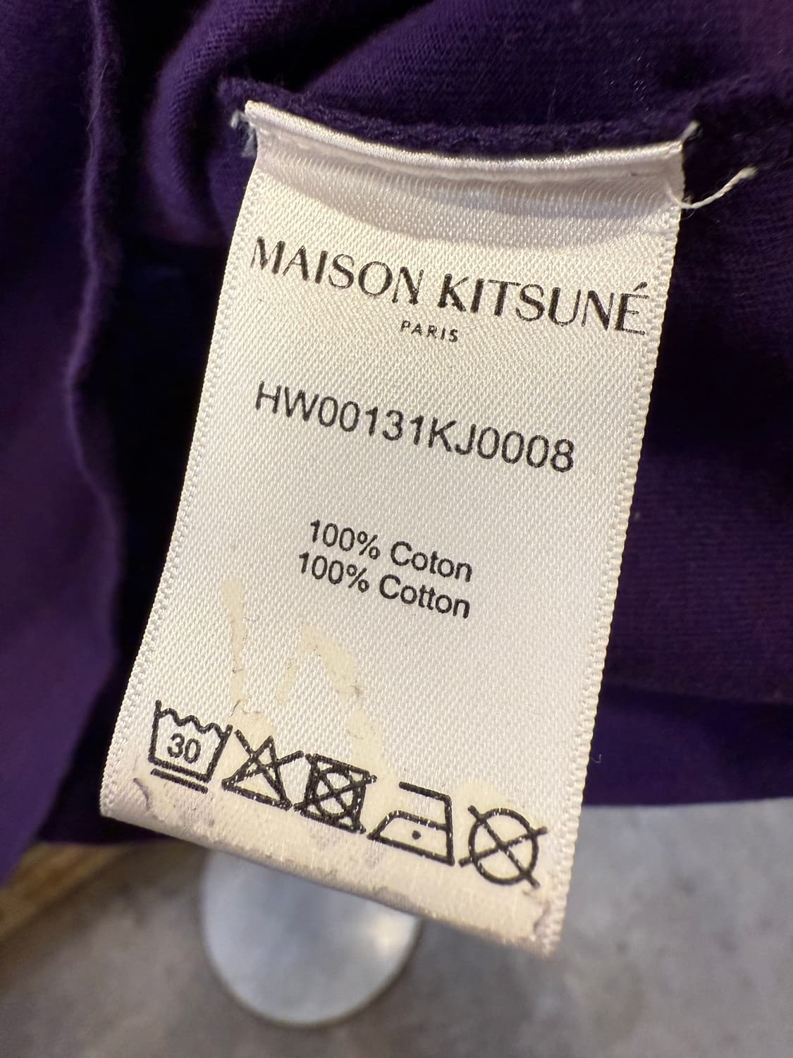 메종키츠네 올 라이트 폭스 프린팅 퍼플 반팔 티셔츠 상품이미지3