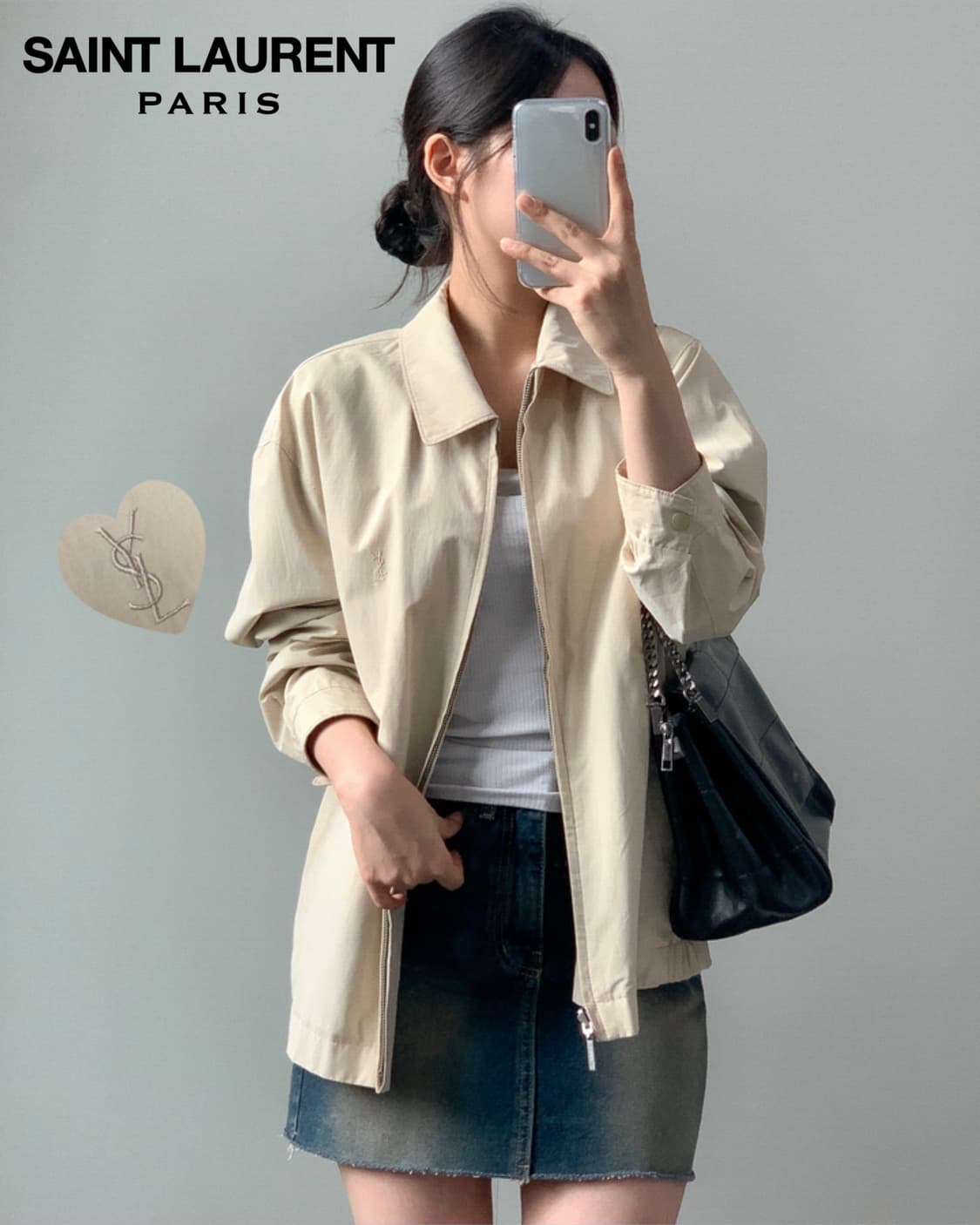 입생로랑 양면 블루종 자켓 상품이미지2