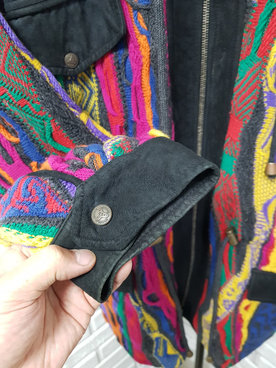 [L/105~110] 쿠지 COOGI 스웨이드 케이블 후드 자켓 상품이미지4