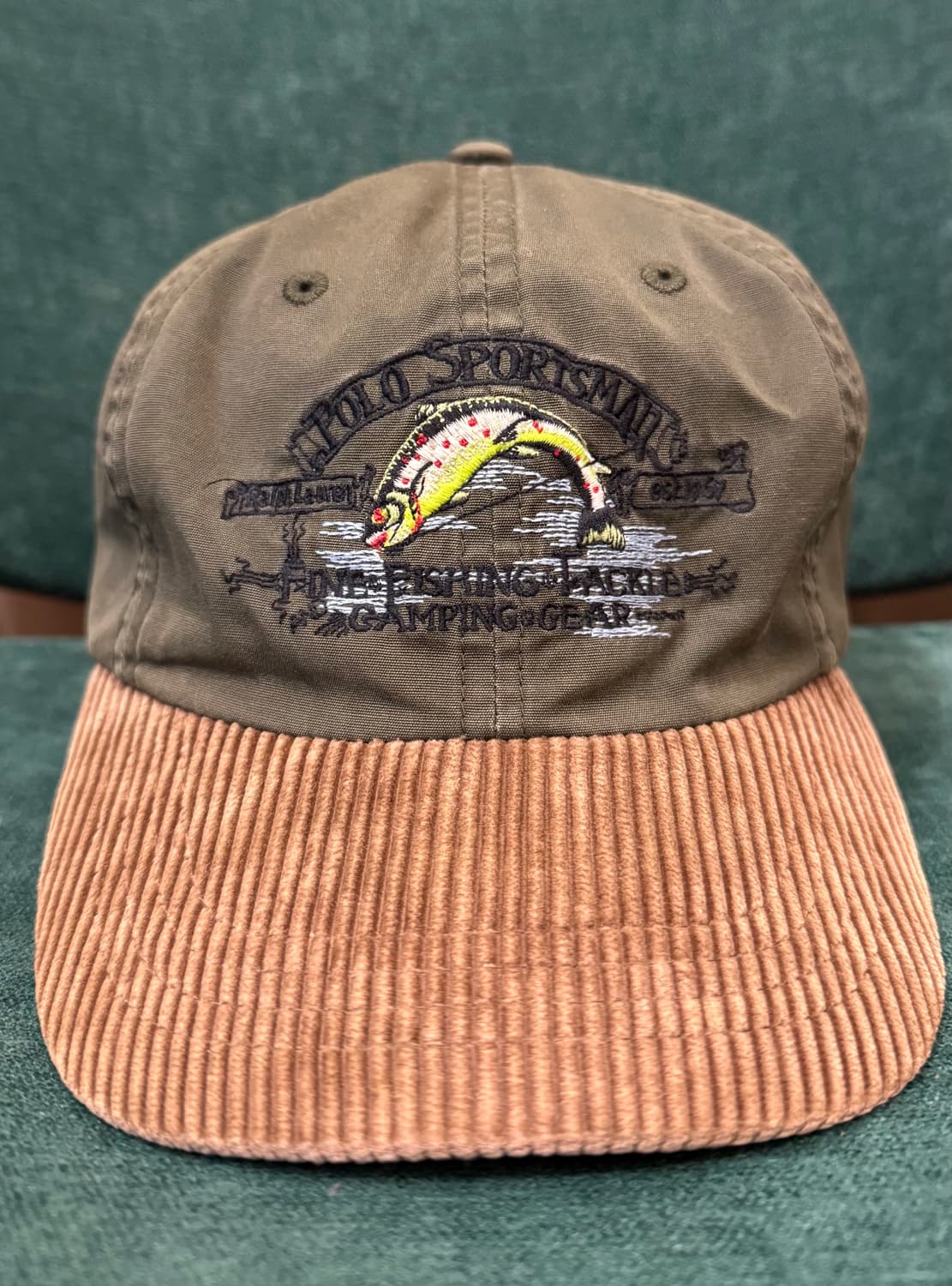 90s 폴로 랄프로렌 폴로스포츠맨 피싱 캡 코듀로이 브림 빈티지 상품이미지2