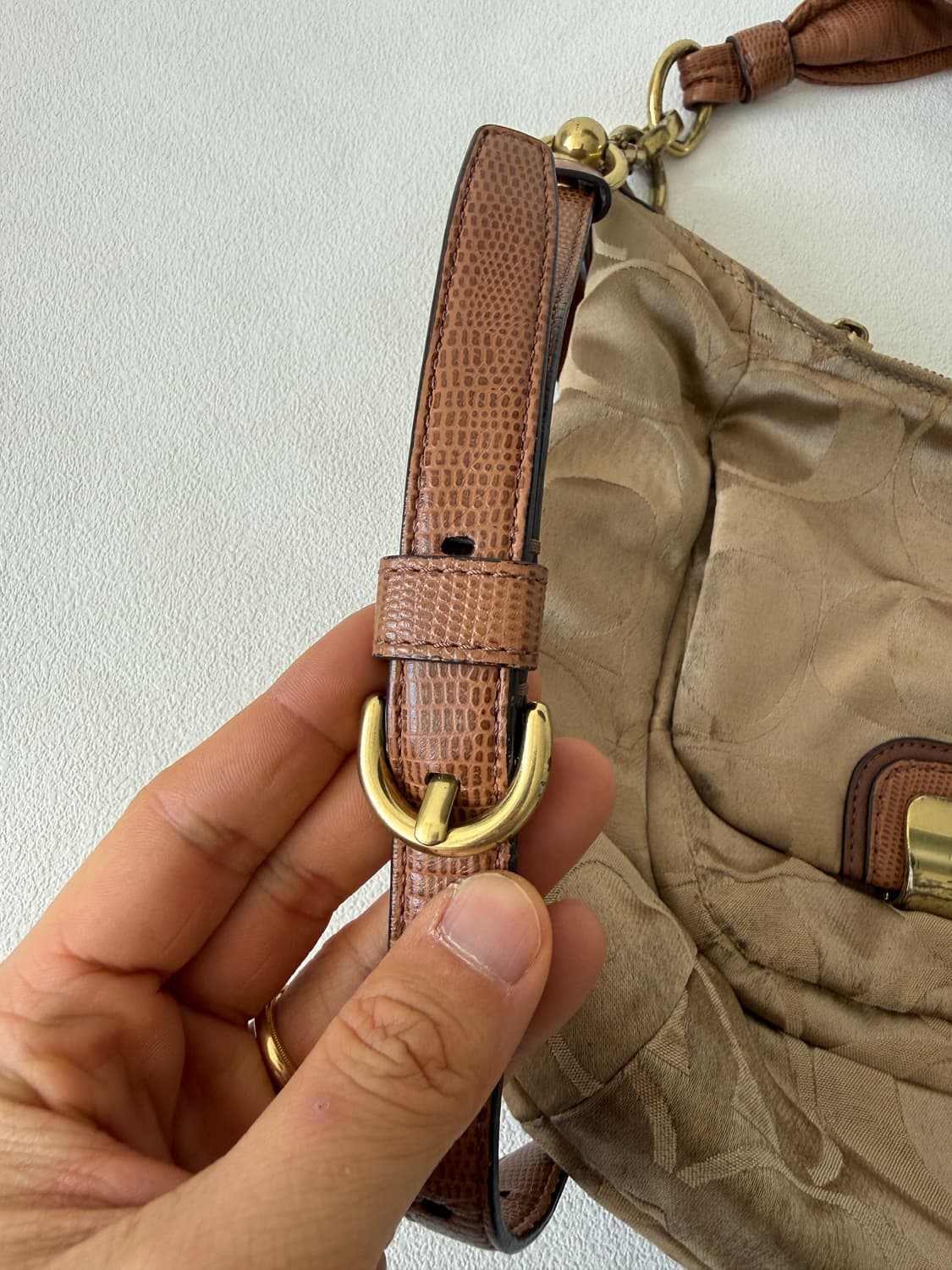 코치(COACH) 모노그램 숄더백(크로스 가능, 상태 확인) 상품이미지8