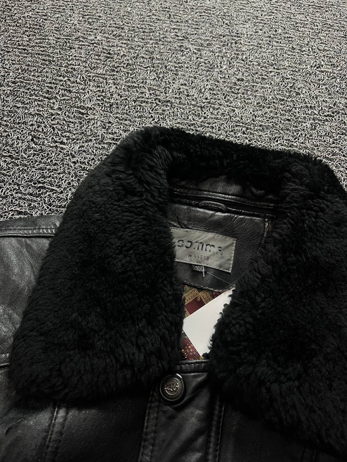 빈티지 램스킨 블랙 레더 봄버 자켓 358 상품이미지4