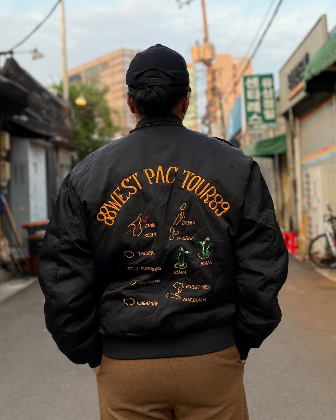 80's 빈티지 88-89 웨스트팩 투어 수베니어 자켓 L 상품이미지9