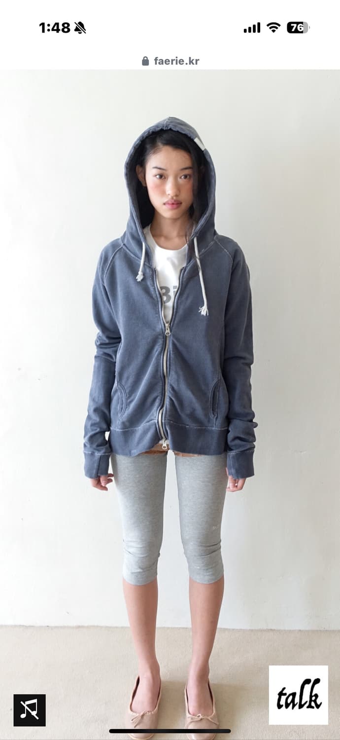 구해요)샵페어리 washed lily hoodie purple blue  상품이미지1