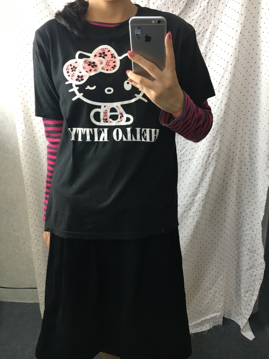블랙 키티 반소매 티셔츠 상품이미지3