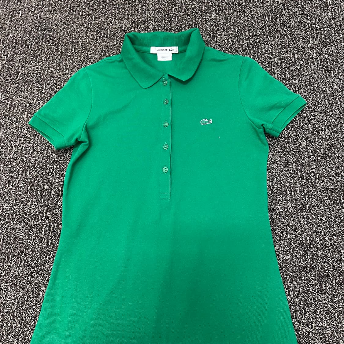 라코스테 여성 원피스 반팔 그린 XS 상품이미지2